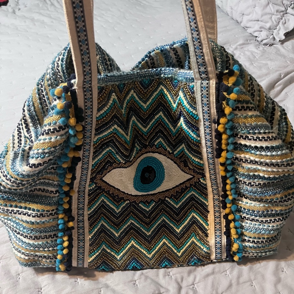 Grecian nights evil eye tote bag by American and Beyond